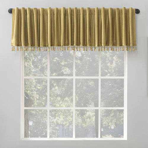 Yellow & Gold Valances & Kitchen Curtains You'll Love | Wayfair